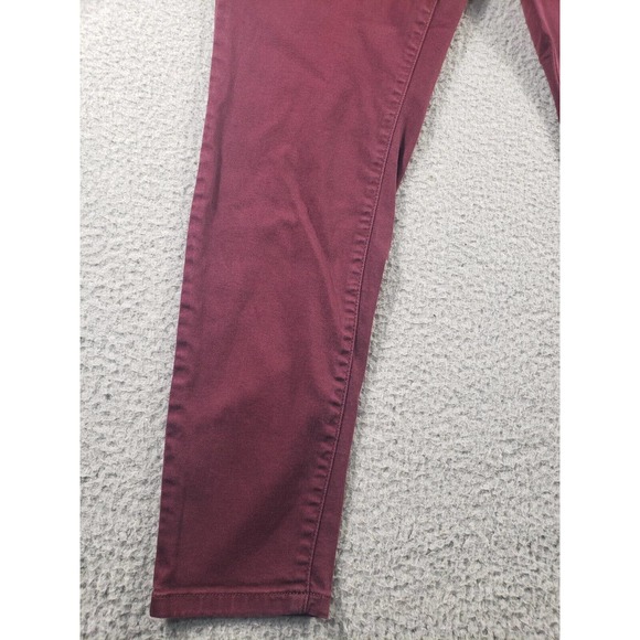 Jennifer Lopez Jeans Womens Size 16 W Skinny Burgundy Denim Jegging Casual 36x29 - Picture 2 of 15